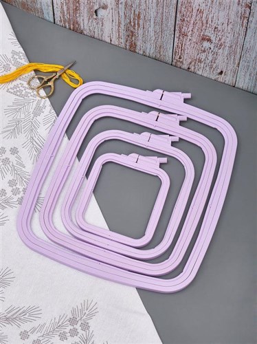 Plastic Square Hoop Nurge - Pastel Lilac