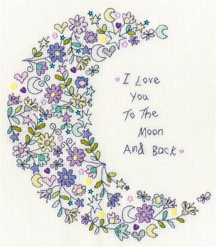 Love You To The Moon Cross Stitch Kit