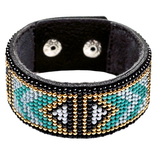 Bracelet Bead Embroidery Kit On Artificial Leather
