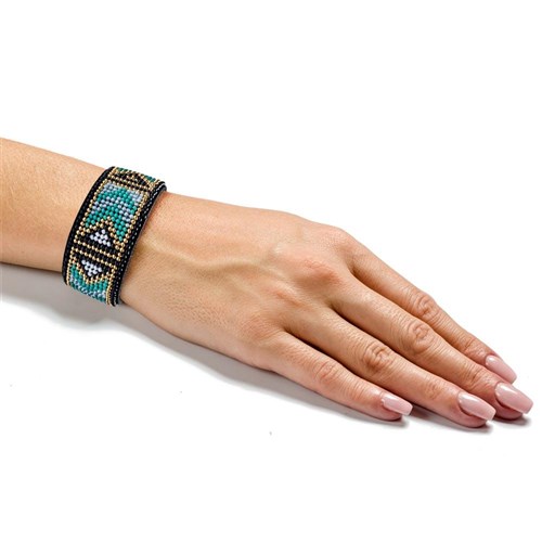 Bracelet Bead Embroidery Kit On Artificial Leather