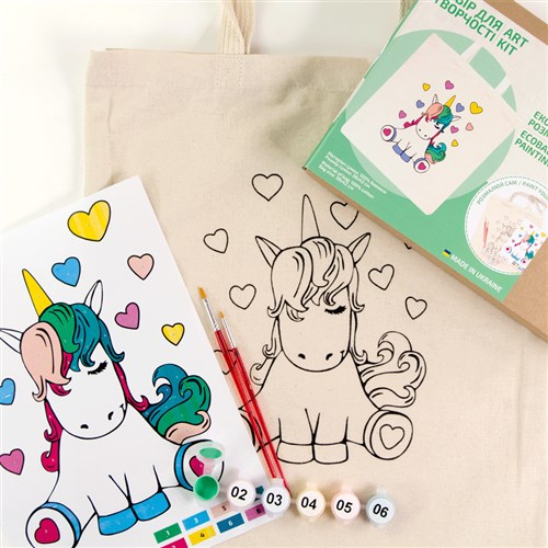 Unicorn - Shopper Ecobag Painting Kit