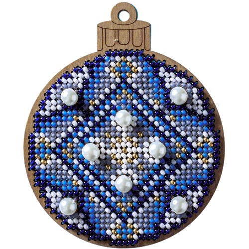 Xmas Ornament Beadwork Kit On Wood