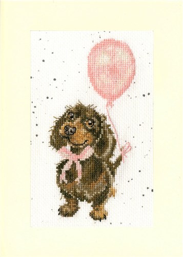 Welcome Little Sausage Cross Stitch Greeting Card Kit