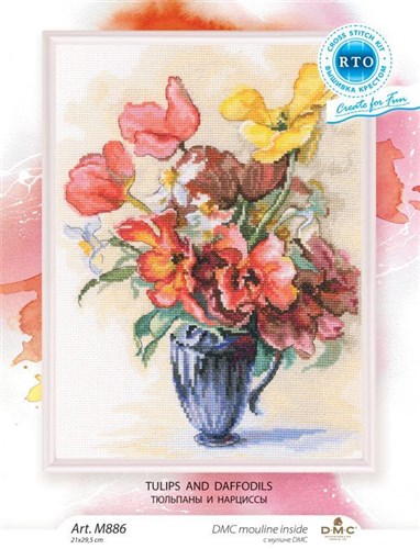 Tulips And Daffodils Cross Stitch Kit