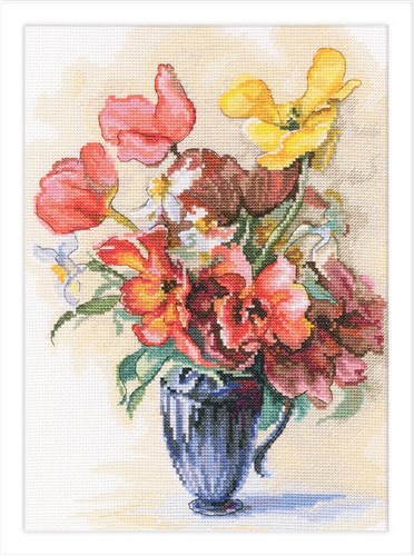 Tulips And Daffodils Cross Stitch Kit