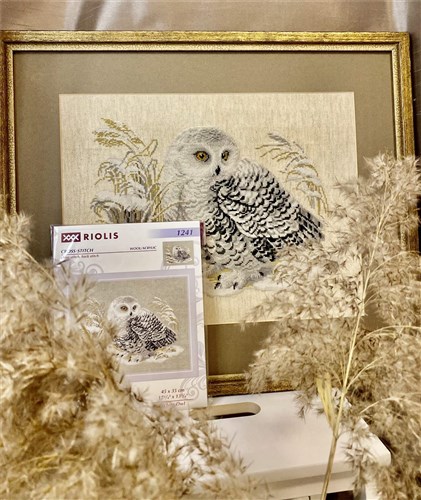 White Owl Cross Stitch Kit