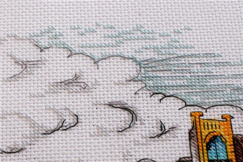 Colored Town Cross Stitch Kit
