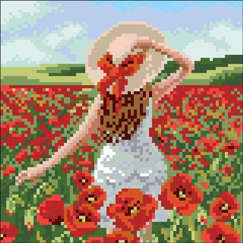 Poppy Field Diamond Painting Kit
