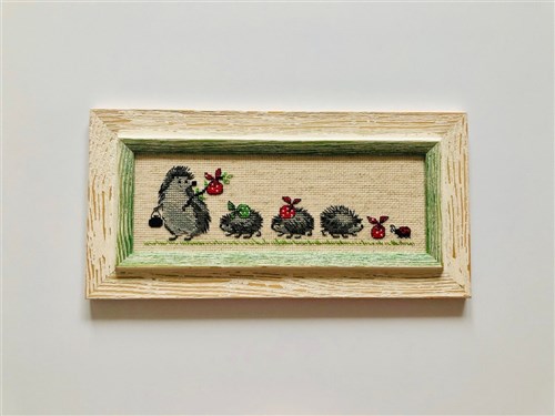 Hedgehogs Cross Stitch Kit