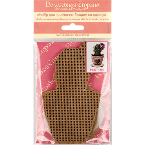 Cactus Beadwork Kit On Wood