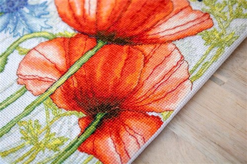 Poppies And Butterflies Cross Stitch Kit