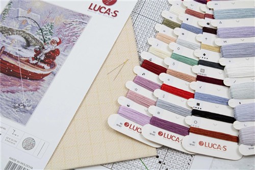 Santa Fishing Cross Stitch Kit