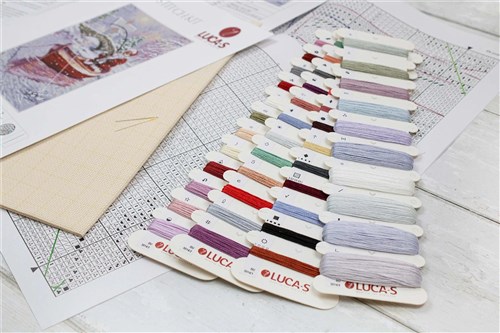 Santa Fishing Cross Stitch Kit