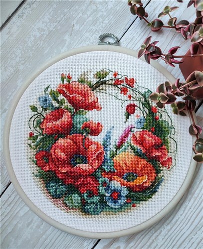 Poppies Counted Cross Stitch Kit