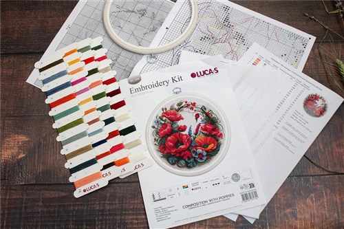 Poppies Counted Cross Stitch Kit