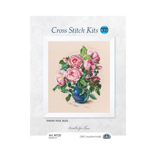 Tender Rose Buds Cross Stitch Kit
