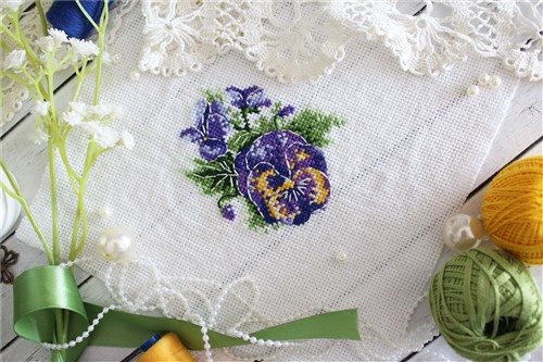Pansies Cross Stitch Kit