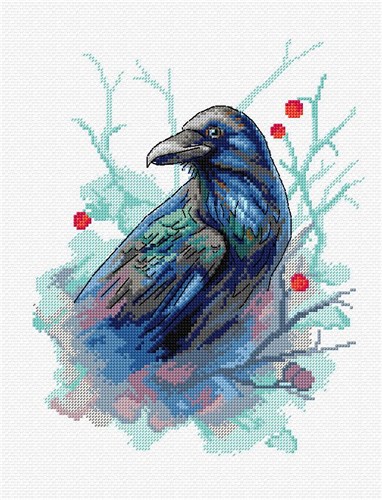 Raven Cross Stitch Kit