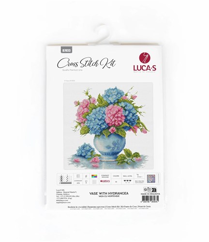 Vase With Hydrangea Cross Stitch Kit