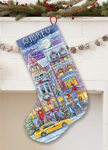 Winter Townhouse Stocking Cross Stitch Kit