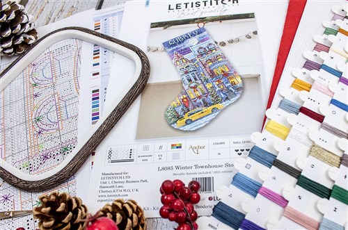 Winter Townhouse Stocking Cross Stitch Kit