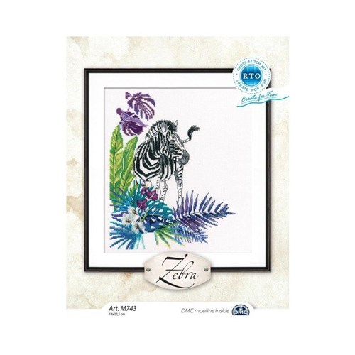 Zebra Cross Stitch Kit