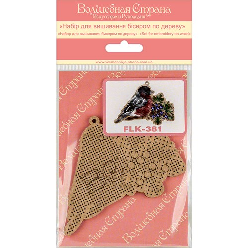 Bird Beadwork Ornament On Wood