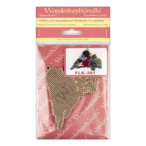 Bird Beadwork Ornament On Wood