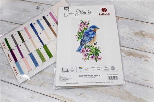 Blue Bird On The Branch Cross Stitch Kit