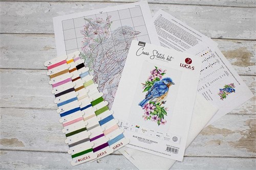 Blue Bird On The Branch Cross Stitch Kit