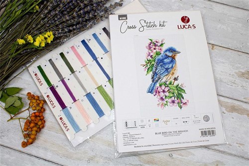 Blue Bird On The Branch Cross Stitch Kit