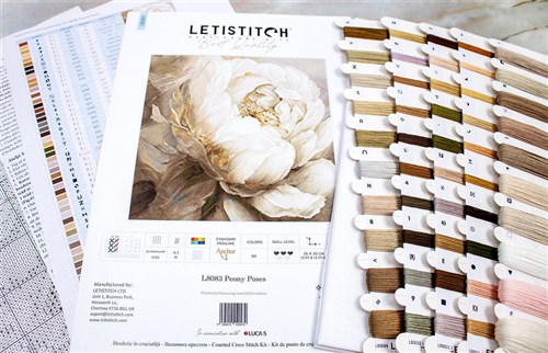 Peony Cross Stitch Kit