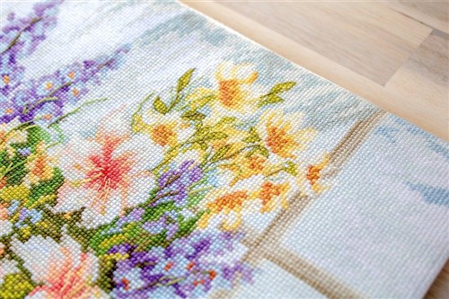 Flowers At The Window Cross Stitch Kit