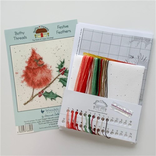 Festive Feathers Cross Stitch Kit