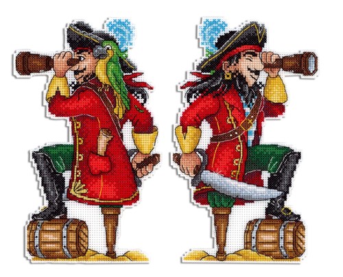 Brave Pirate Plastic Canvas Cross Stitch Kit