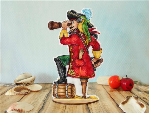 Brave Pirate Plastic Canvas Cross Stitch Kit