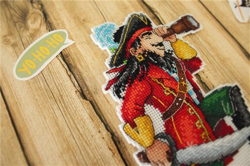 Brave Pirate Plastic Canvas Cross Stitch Kit
