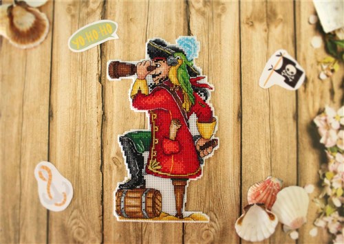Brave Pirate Plastic Canvas Cross Stitch Kit
