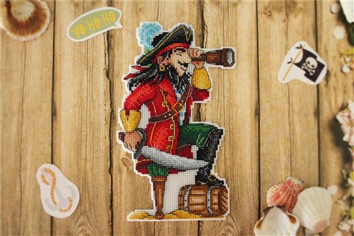 Brave Pirate Plastic Canvas Cross Stitch Kit