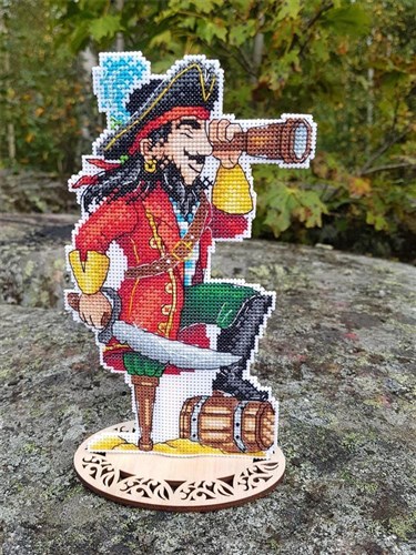Brave Pirate Plastic Canvas Cross Stitch Kit