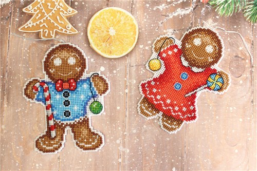 Gingerbread Cookie Plastic Canvas Cross Stitch Kit