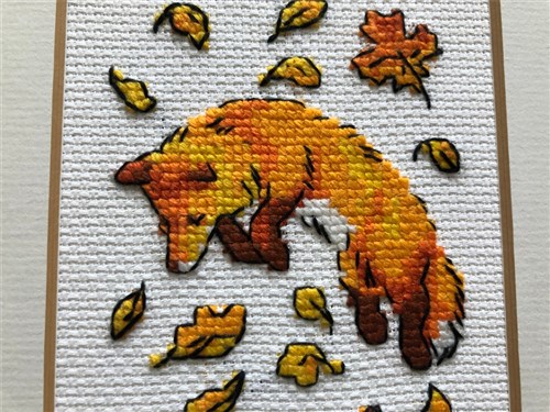 Foxes In Leaves Cross Stitch Kit