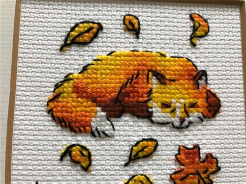 Foxes In Leaves Cross Stitch Kit