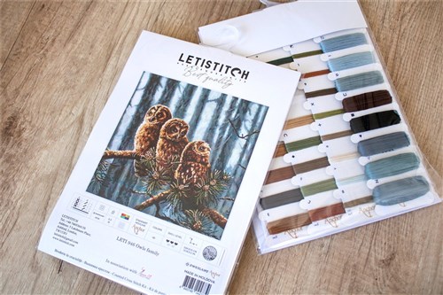 Counted Cross Stitch Kit Owls Family