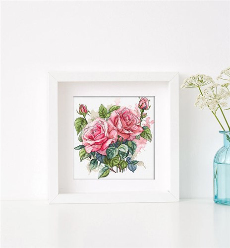 Pink Bloom Cross Stitch Kit