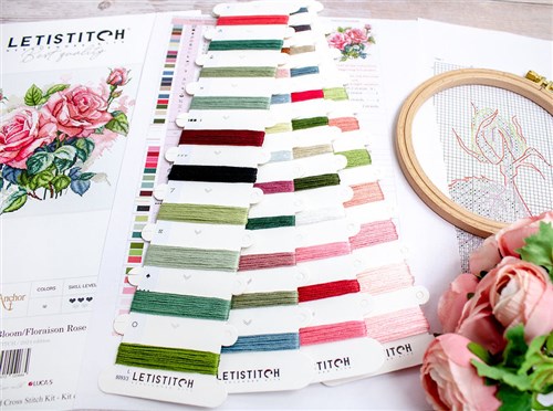 Pink Bloom Cross Stitch Kit