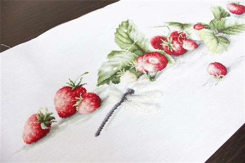 Etude With Strawberries Cross Stitch Kit