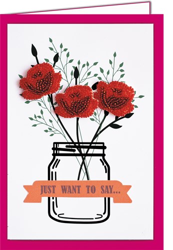 Postcard cross-stitch kit - Happiness in little things AOO-004