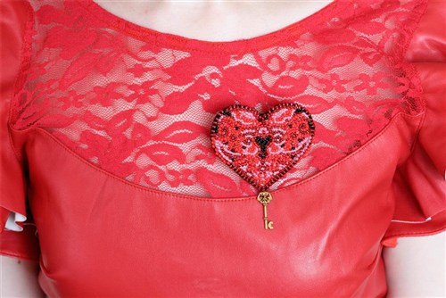 Beading Decoration - The key to the heart-1 AD-008