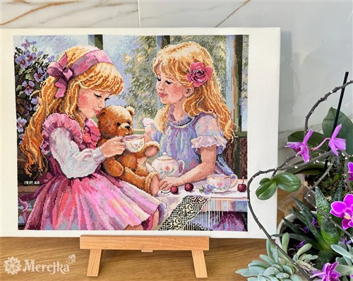 The Teaparty K-242 Counted Cross-Stitch Kit